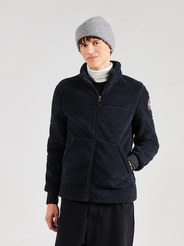 NAPAPIJRI Поларено яке 'TARALGA' в черно: отпред