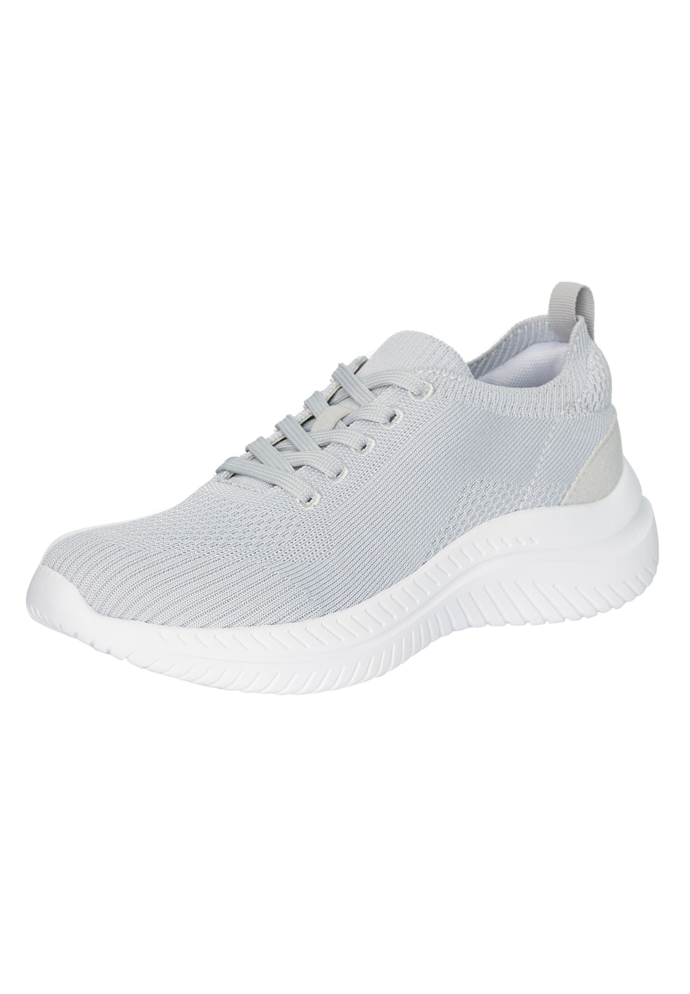 Elara Platform trainers in Grey: front