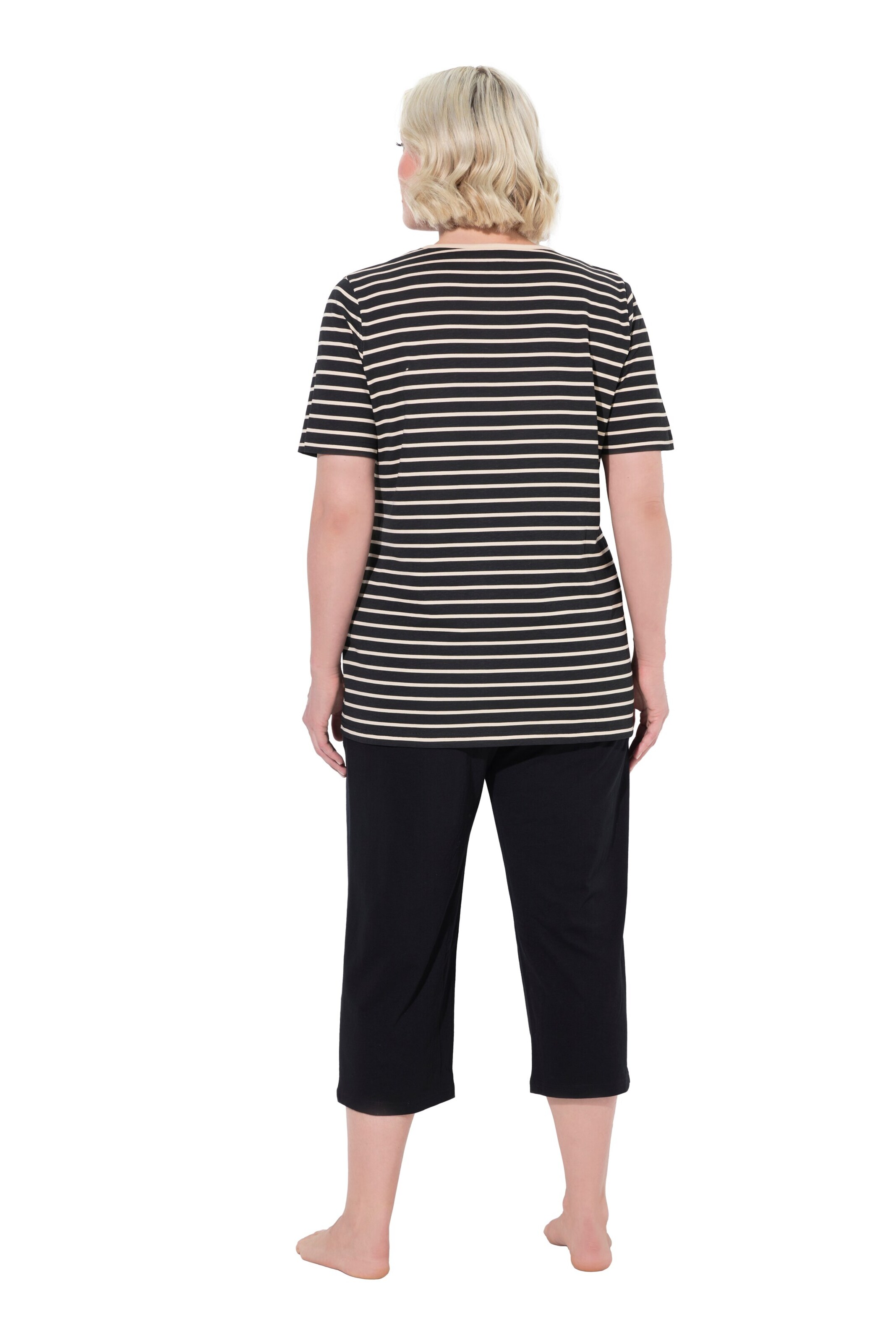 Ulla Popken Pyjama in Zwart