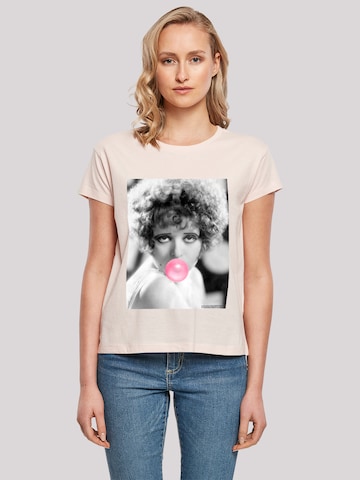 F4NT4STIC Shirt 'Clara Bow Blowing Bubble Gum' in Roze: voorkant