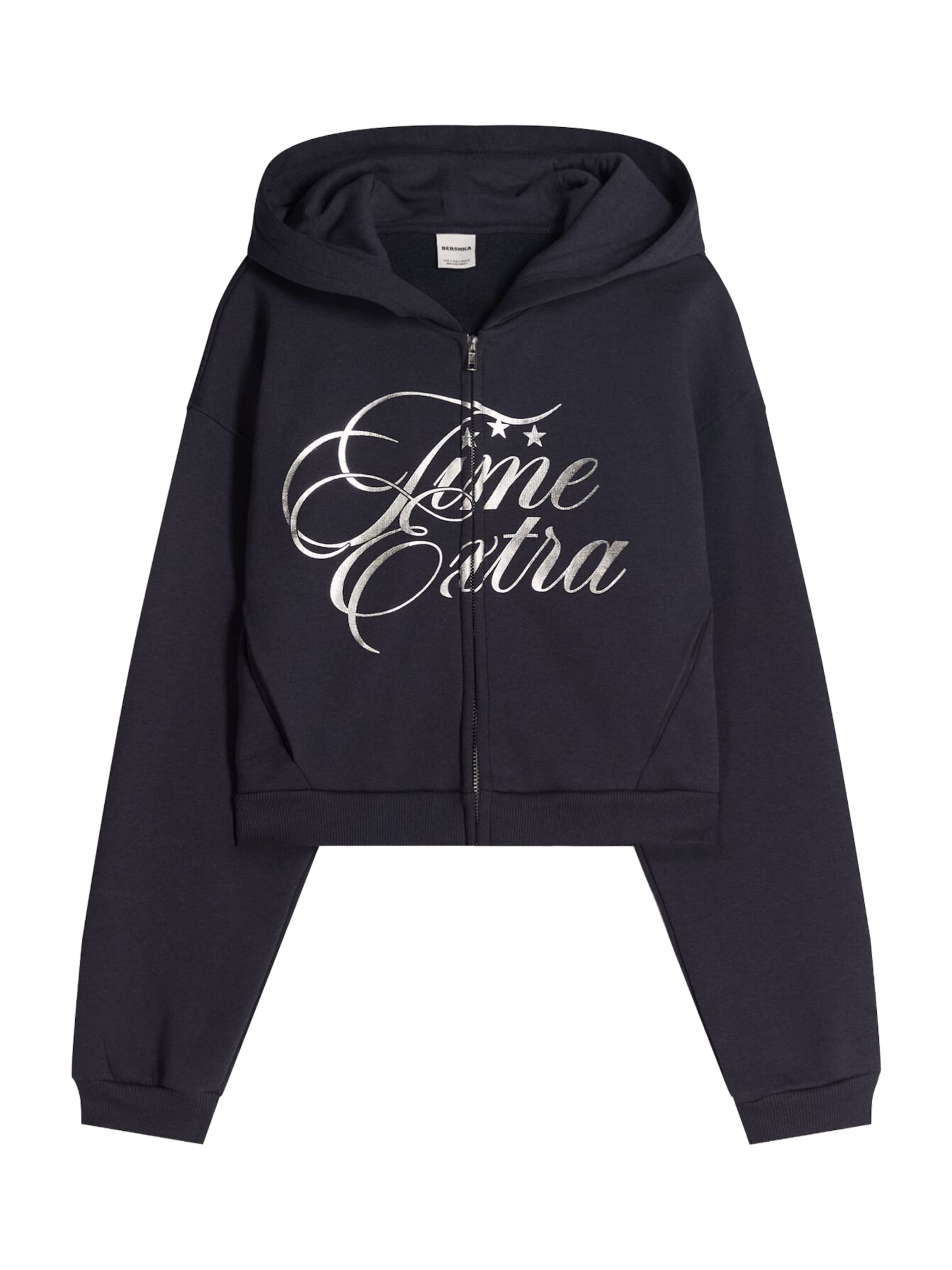 Veste de survêtement Bershka en bleu : devant