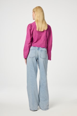 Fabienne Chapot Wide leg Bandplooi jeans in Blauw