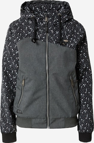 Ragwear Performance Jacket 'NUGGIE' in Black: front