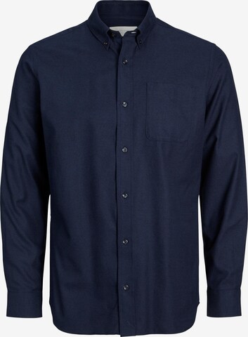 JACK & JONES Slim fit Overhemd 'Brook Grindle' in Blauw: voorkant