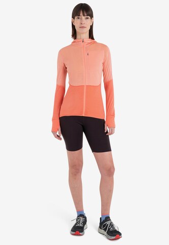 ICEBREAKER Athletic fleece jacket 'Realfleece Descender' in Orange