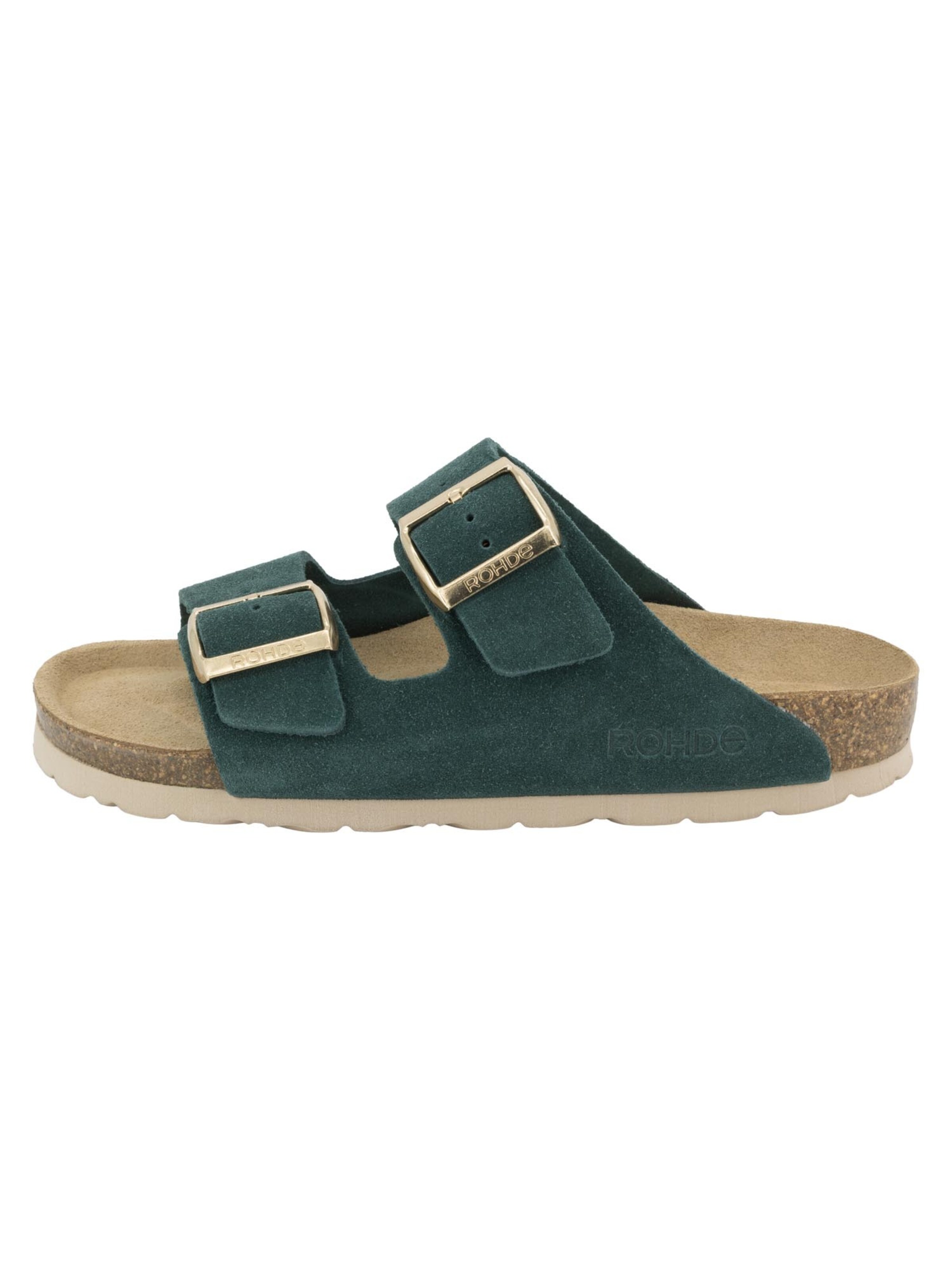 ROHDE Mules 'Alba' in Green: front