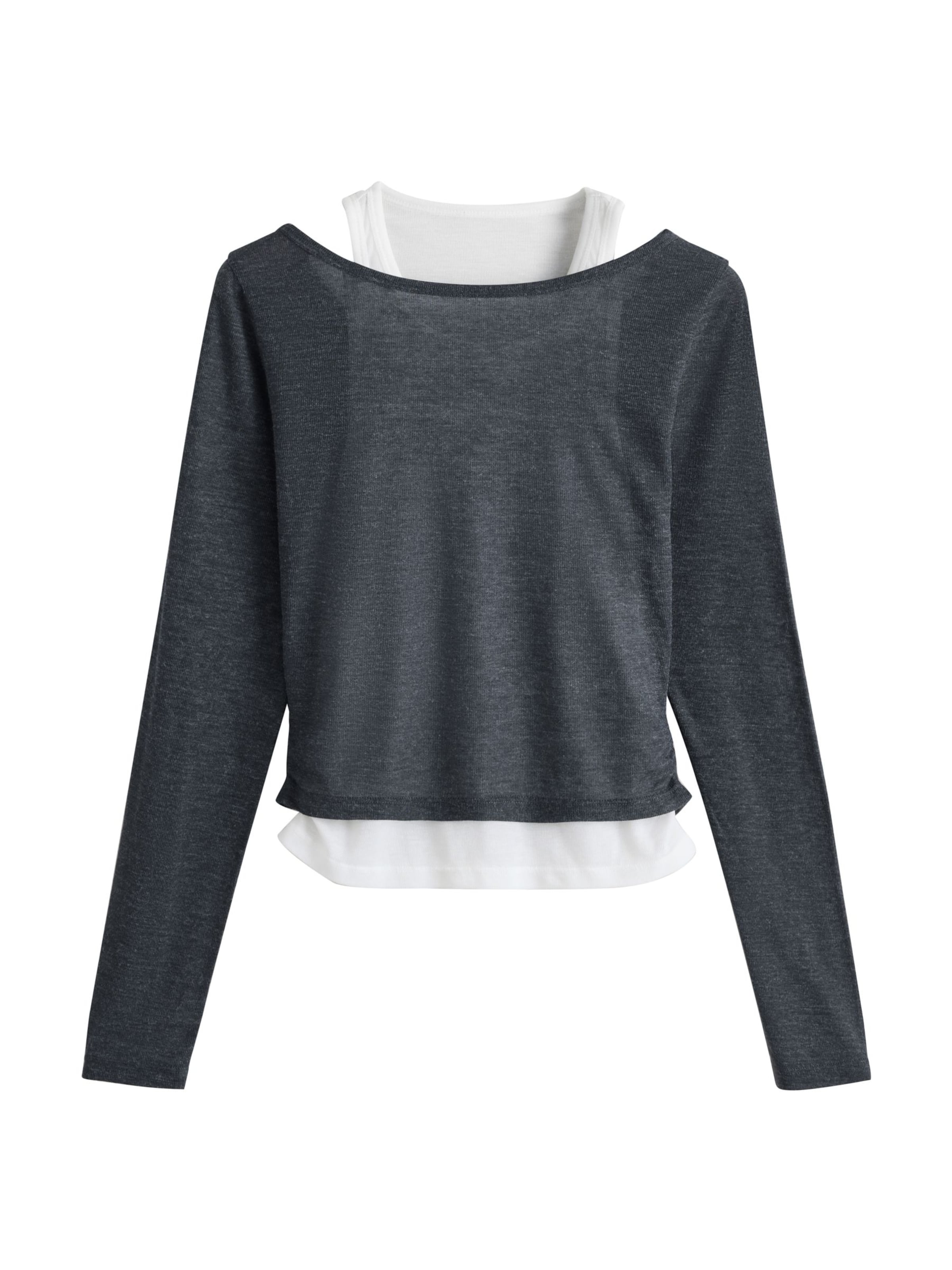 Next - Camiseta en gris: frente