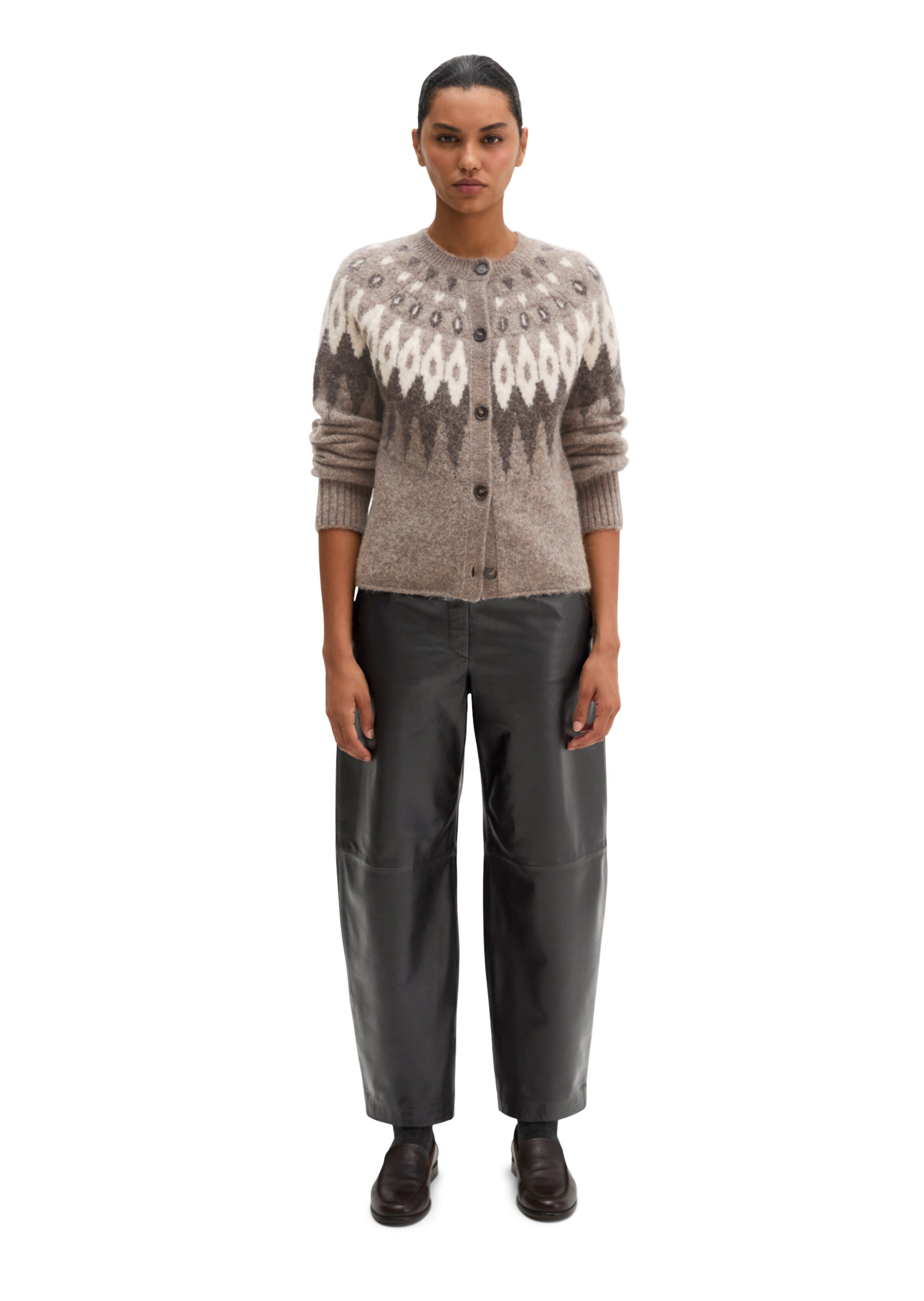 Cardigan Marc O'Polo en marron : devant