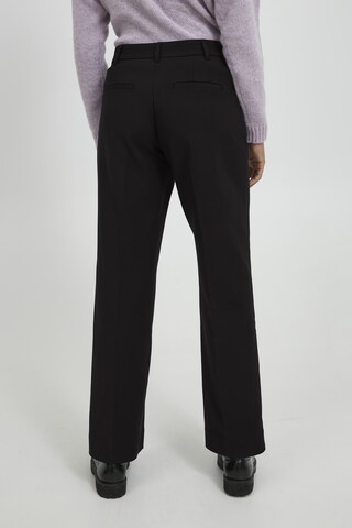 juoda PULZ Jeans Plačios klešnės „Chino“ stiliaus kelnės 'BINDY'