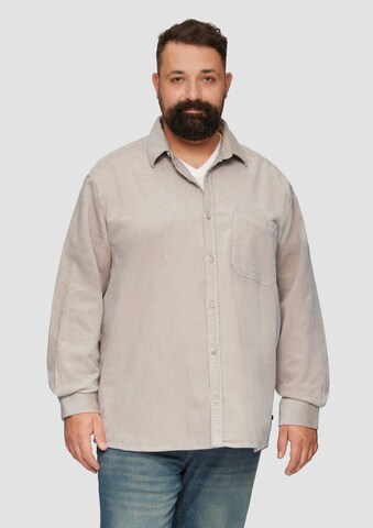 s.Oliver Comfort fit Button Up Shirt in Grey: front