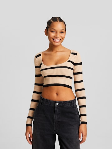 Bershka Pullover in Beige: predná strana