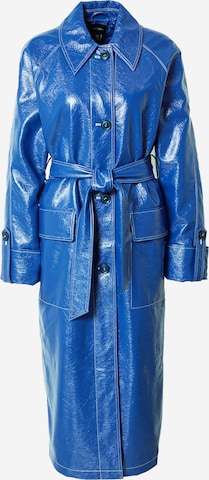 Nasty Gal Between-Seasons Coat in Blue: front