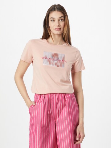 T-shirt ARMANI EXCHANGE en rose : devant