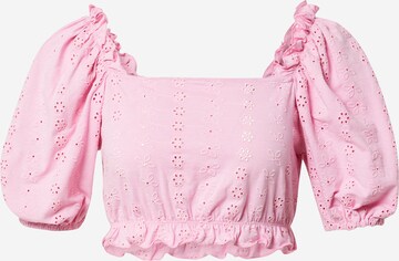 Gina Tricot Blouse in Pink: front
