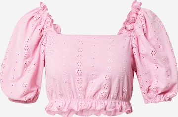 Chemisier Gina Tricot en rose : devant