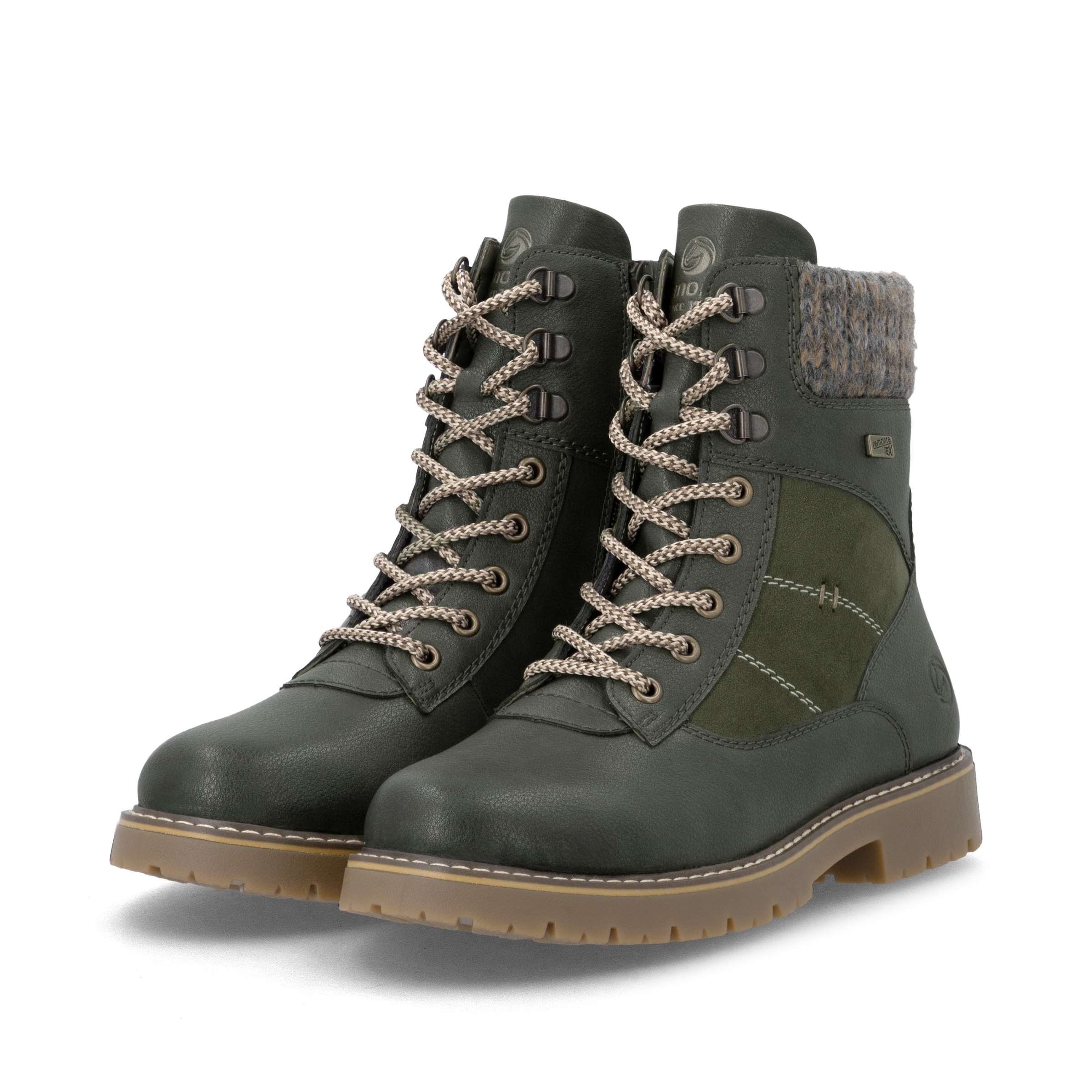 Bottes à lacets REMONTE en vert
