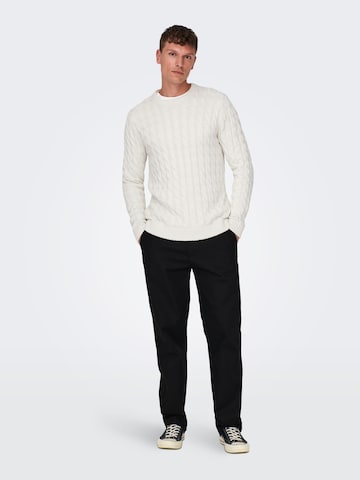 Only & Sons Pullover 'ONSKicker' in Weiß