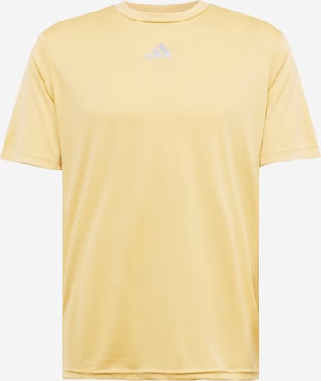 ADIDAS PERFORMANCE Functioneel shirt 'HIIT 3S MES' in Geel: voorkant