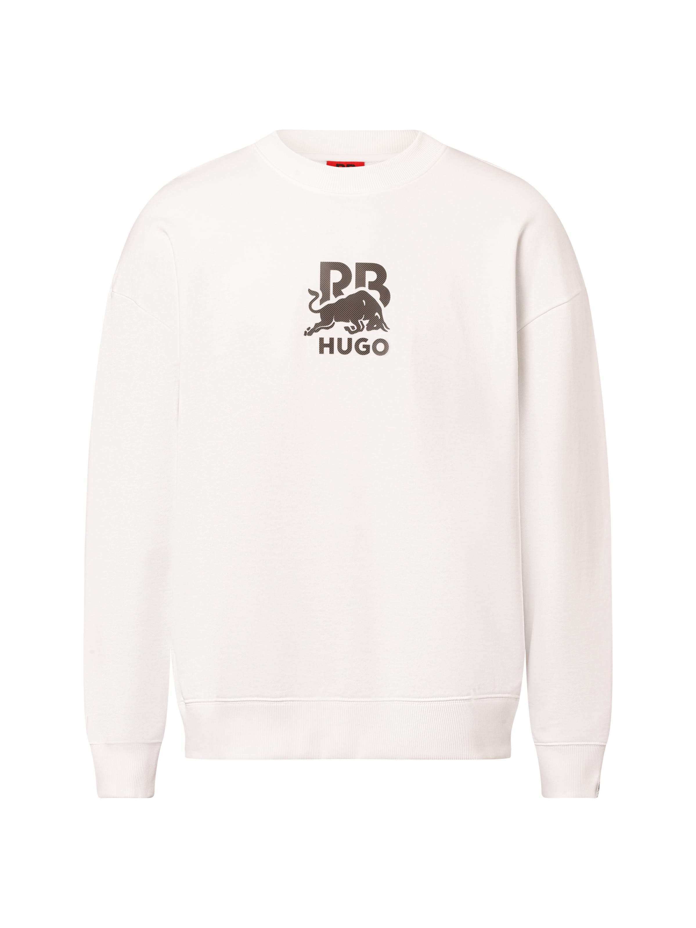HUGO Sweatshirt ' Dahrain RB ' in Wit: voorkant