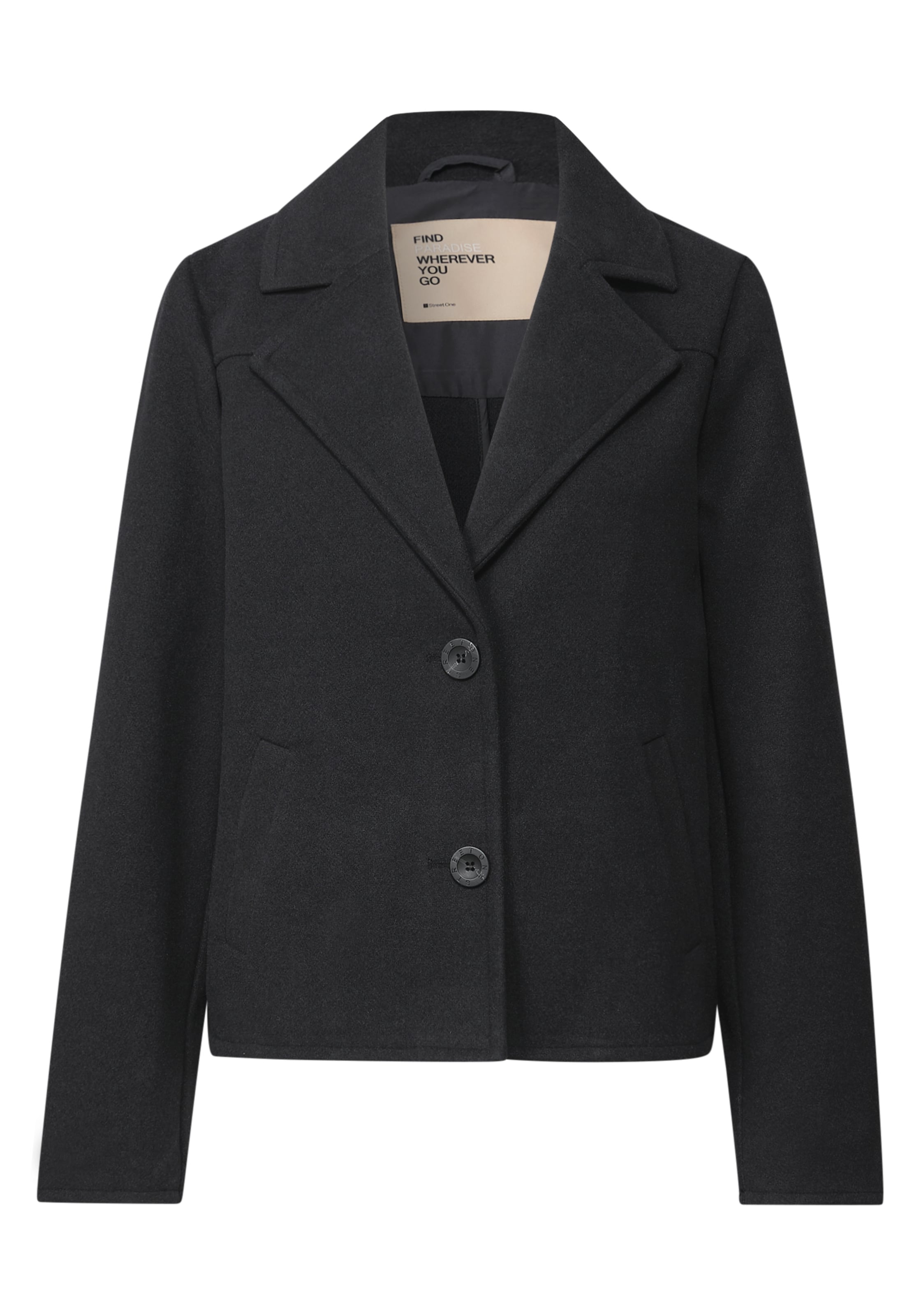 STREET ONE Between-Season Jacket in Black: front