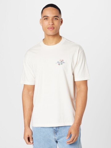 T-Shirt Abercrombie & Fitch en blanc : devant