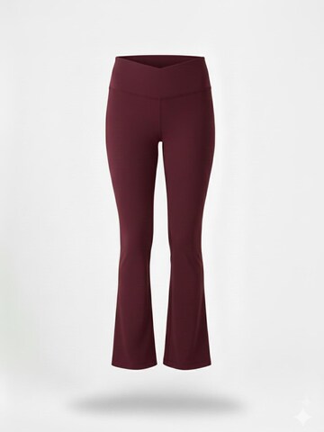 ZUBEK - Acampanado Pantalón tradicional en rojo: frente