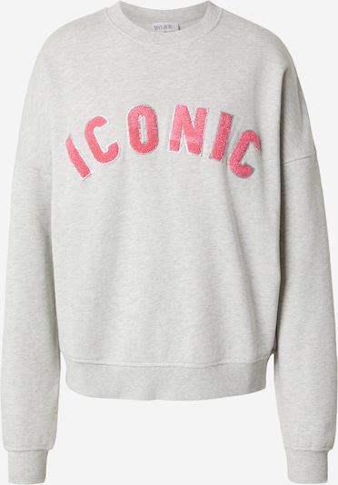 MYLAVIE by Sarah Harrison Collegepaita 'CREW NECK WITH GLITTER COLLEGE LETTERS' värissä harmaa / vaaleanpunainen, Tuotenäkymä