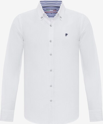 DENIM CULTURE Regular fit Button Up Shirt 'Tywin' in White: front