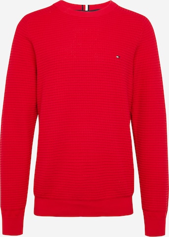 TOMMY HILFIGER Sweter 'SPRING GRID' w kolorze czerwony: przód