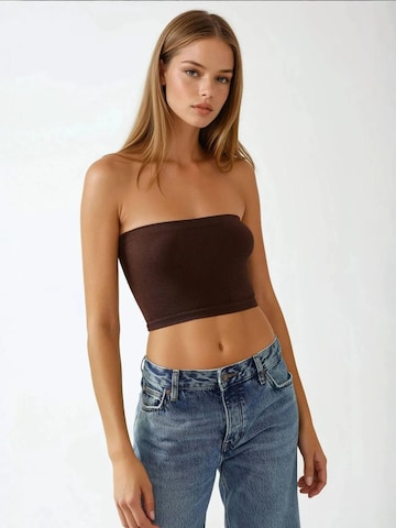 Hiccup Top 'Crop Top' – hnědá: přední strana