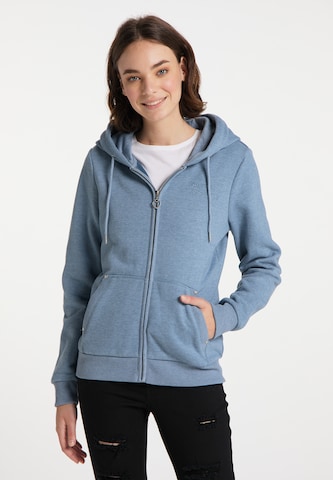 MYMO Zip-Up Hoodie in Blue: front