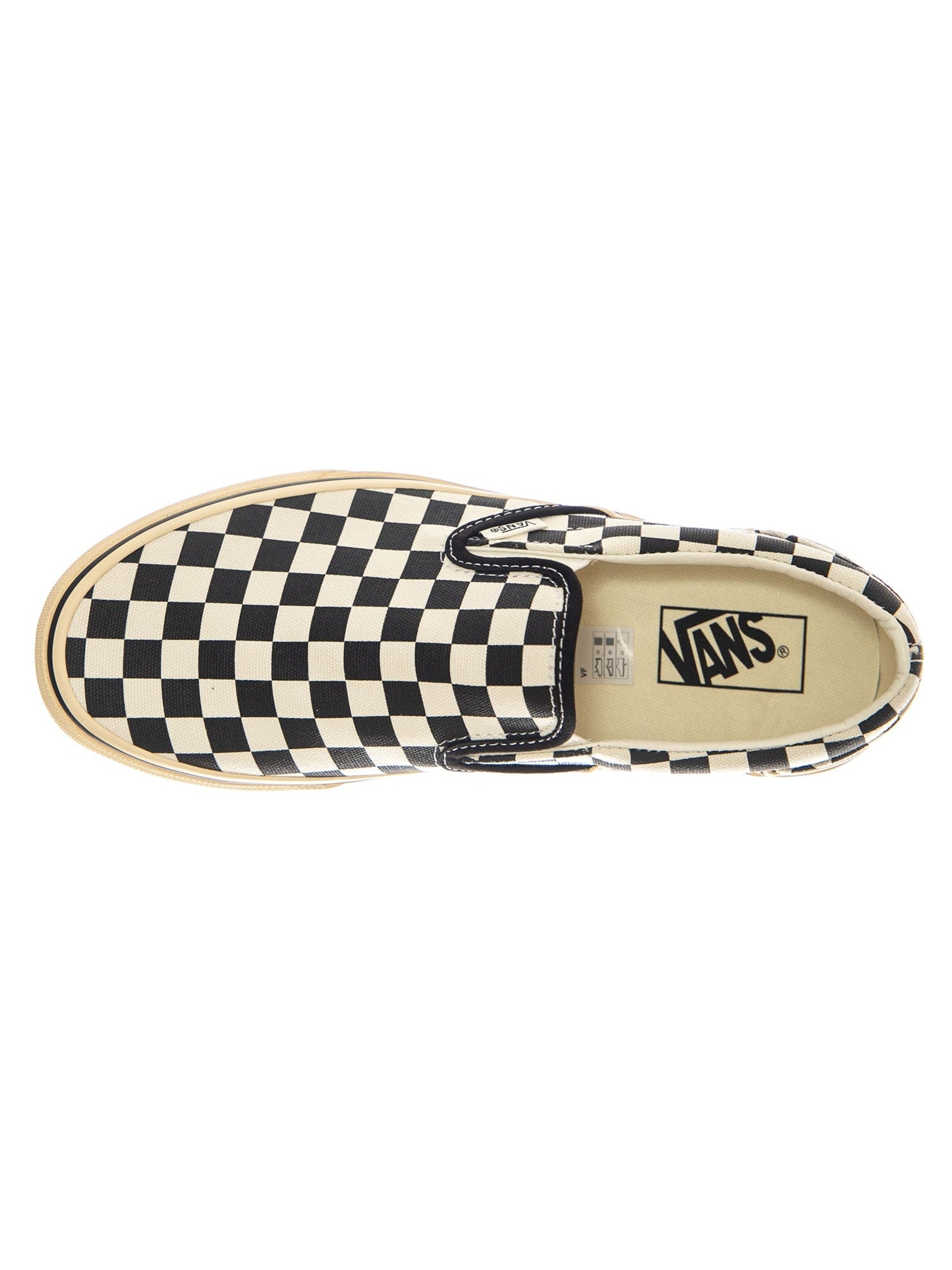 Scarpa slip-on 'CLASSIC SLIP-ON CHBD BLACK / MARSHMALLOW' di VANS in nero
