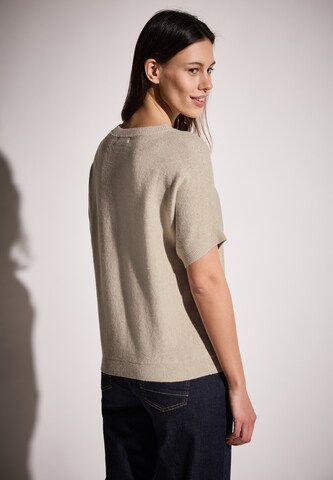 CECIL Feinstrick Kurzarmpullover in Beige