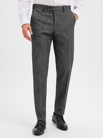 Finshley & Harding Regular Trousers with creases in Grey: front