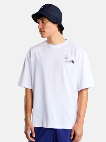 THE NORTH FACE Shirt 'M WHY CANT WE BE FRIENDS OVERSIZED SS TE' in Wit: voorkant