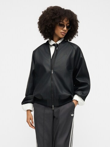 Largi Pantaloni cu dungă 'FB' de la ADIDAS ORIGINALS pe negru