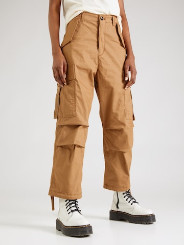 Regular Pantalon cargo G-Star RAW en marron : devant