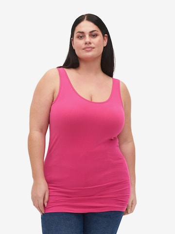 Zizzi Top in Pink: front