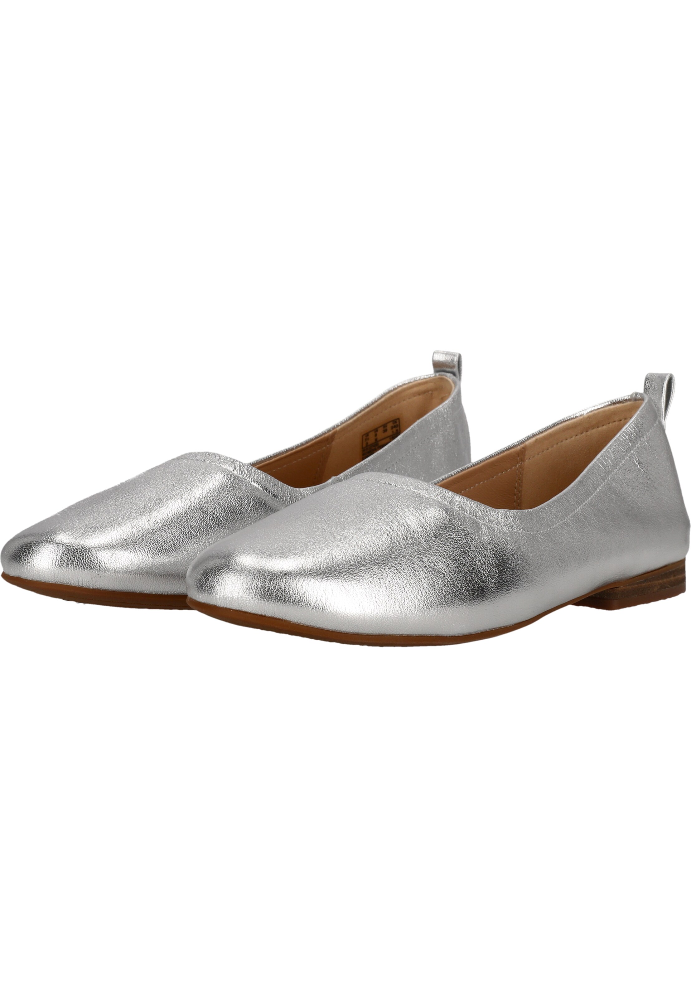 CLARKS Ballerina 'Fawna Soft' in Silver