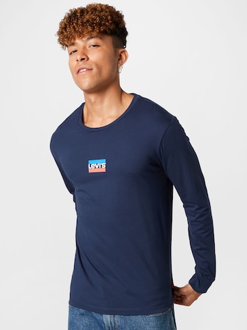 LEVI'S ® Shirt 'LS Std Graphic Tee' in Blauw: voorkant