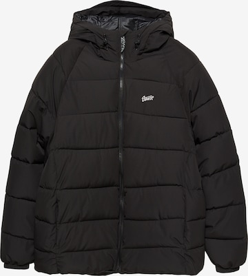Pull&Bear Winter jacket 'STWD' in Black: front