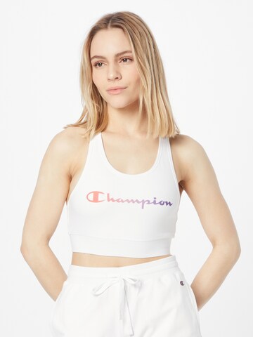 Champion Authentic Athletic Apparel Bustier Sport bh in Wit: voorkant