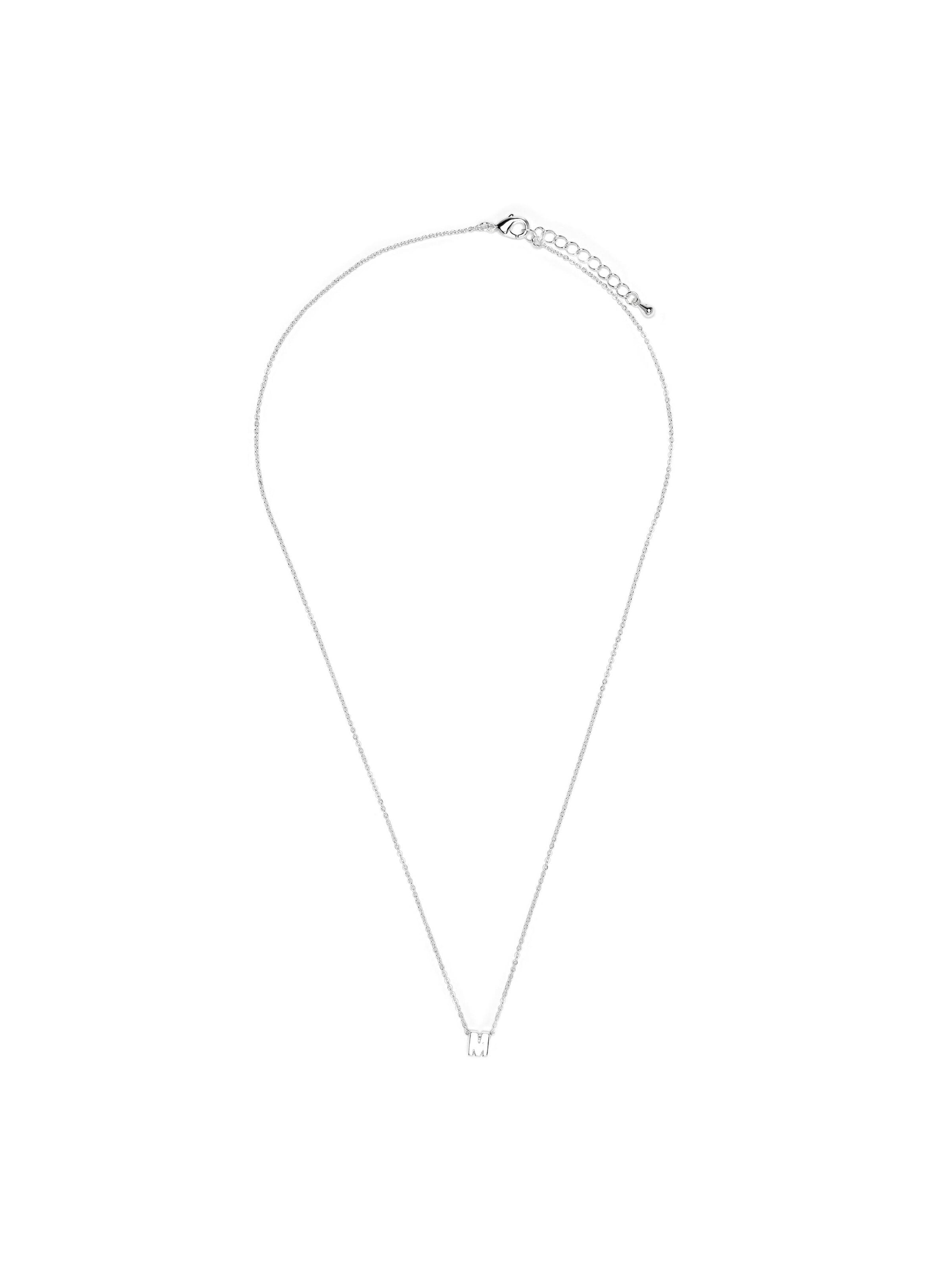 Luxenter Kette 'Alphabet M'‌‌‌‌‌ in Silber: Vorderseite