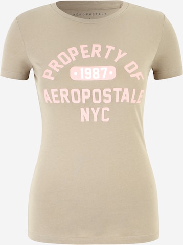 T-shirt AÉROPOSTALE en marron : devant