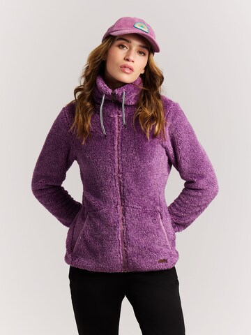 PROTEST Fleece Jacket 'RIRI' in Purple: front