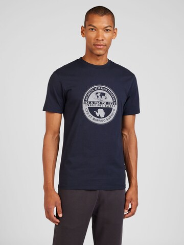 NAPAPIJRI Shirt 'Bollo' in Blauw: voorkant