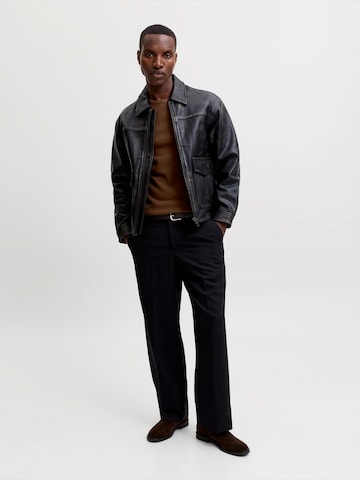 JACK & JONES Regular Fit Pullover 'JJEHill' in Braun