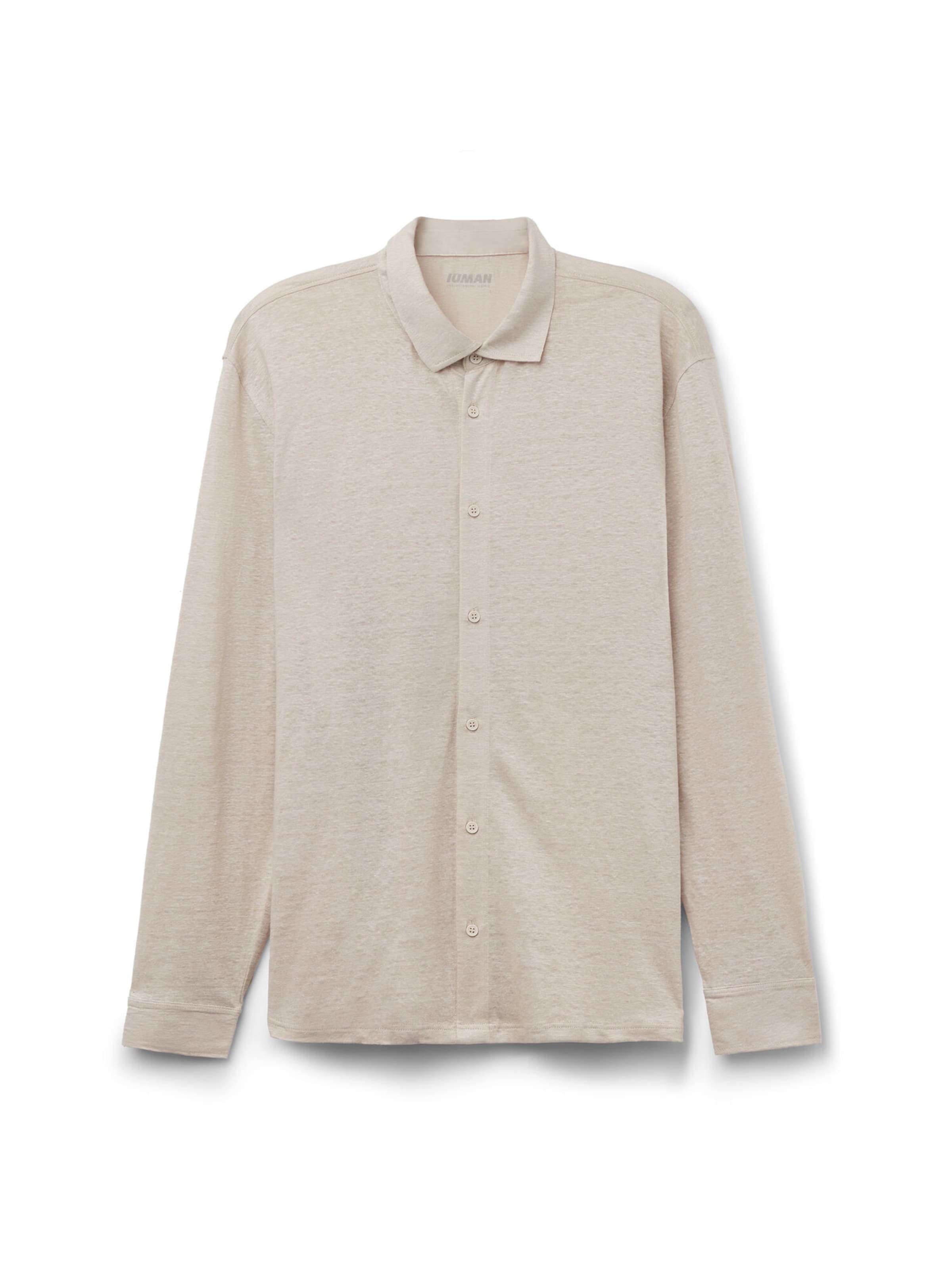 IUMAN Intimissimi Button Up Shirt in Beige: front