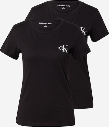 T-shirt Calvin Klein Jeans en noir : devant