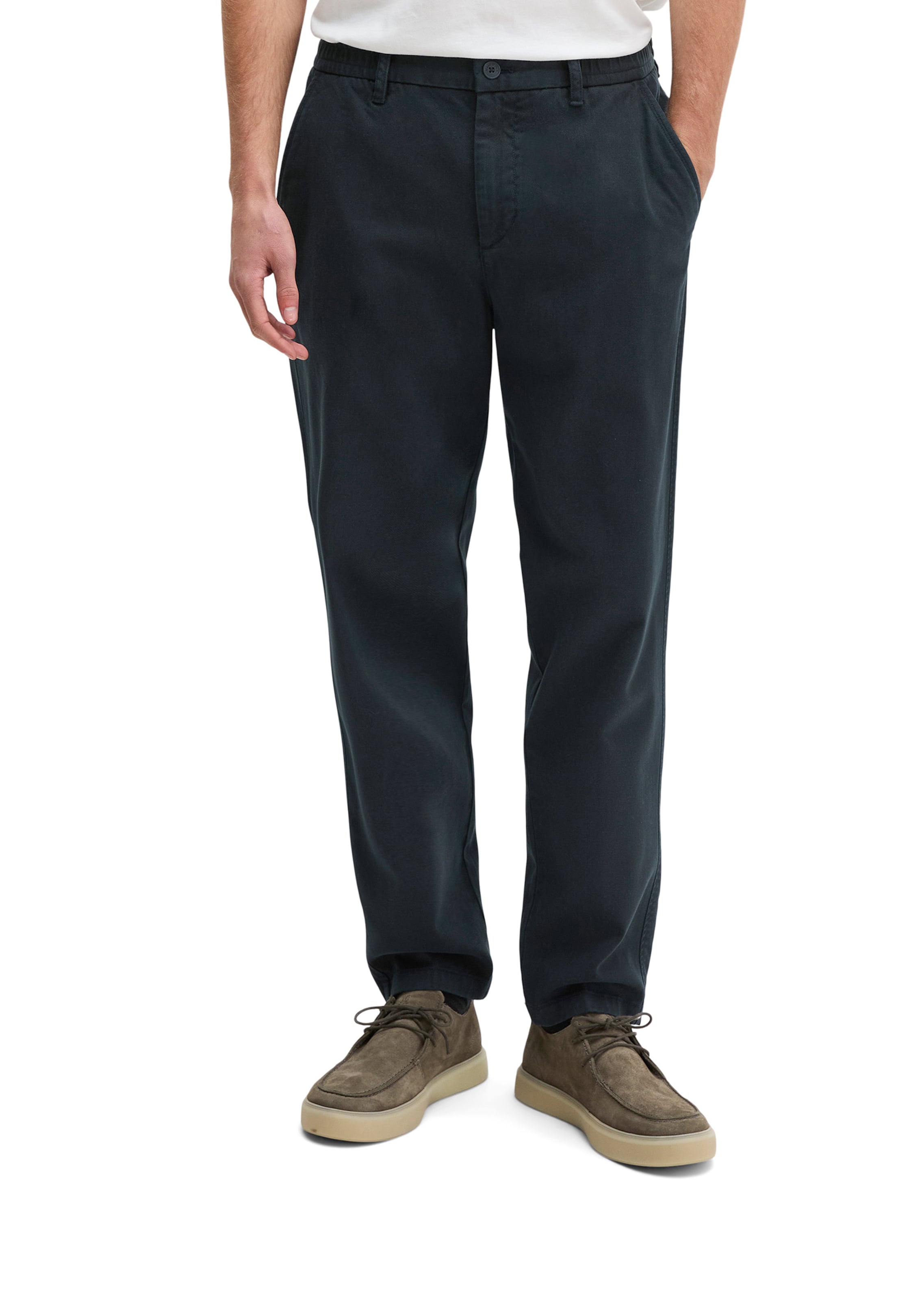 Marc O'Polo Loose fit Chino trousers 'Belsbo' in Blue: front